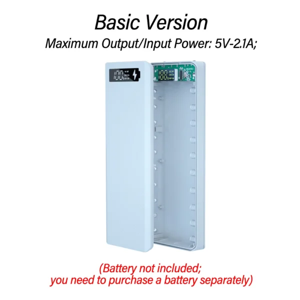 10 Cell 18650 DIY Power Bank Kit with LED Display