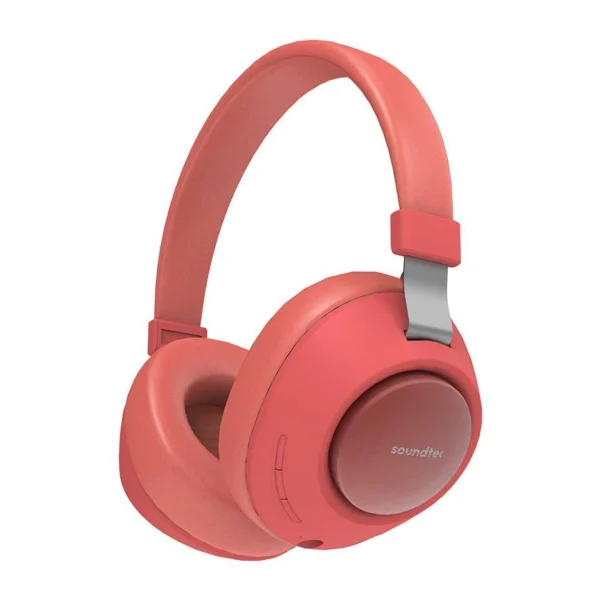 Porodo Soundtec Wireless Over-Ear Headphones Red
