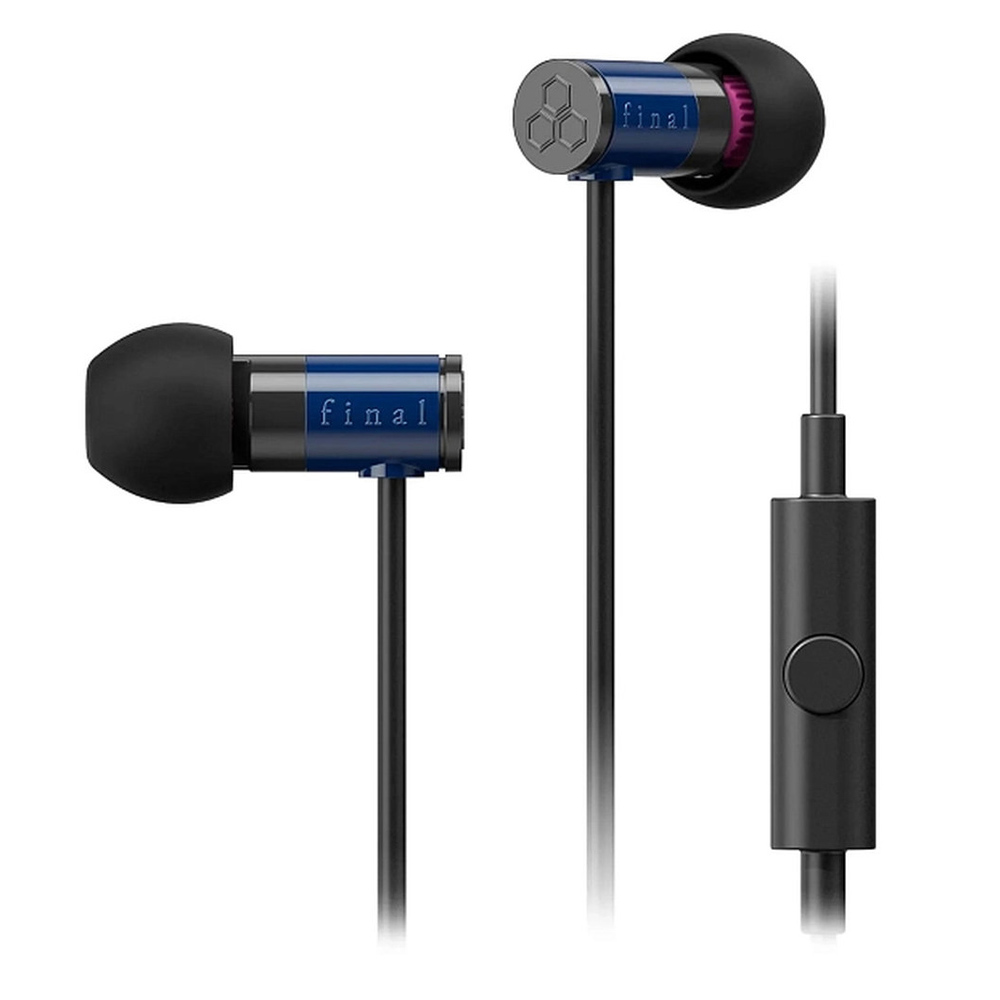 Final Audio E1000C In-Ear Headphones with Mic Blue