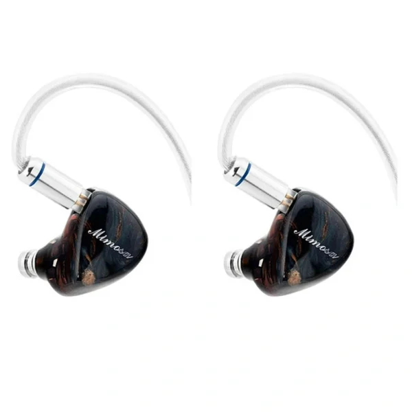 Queen Of Audio Mimosa Woodgrain Brown Hybrid Earphones