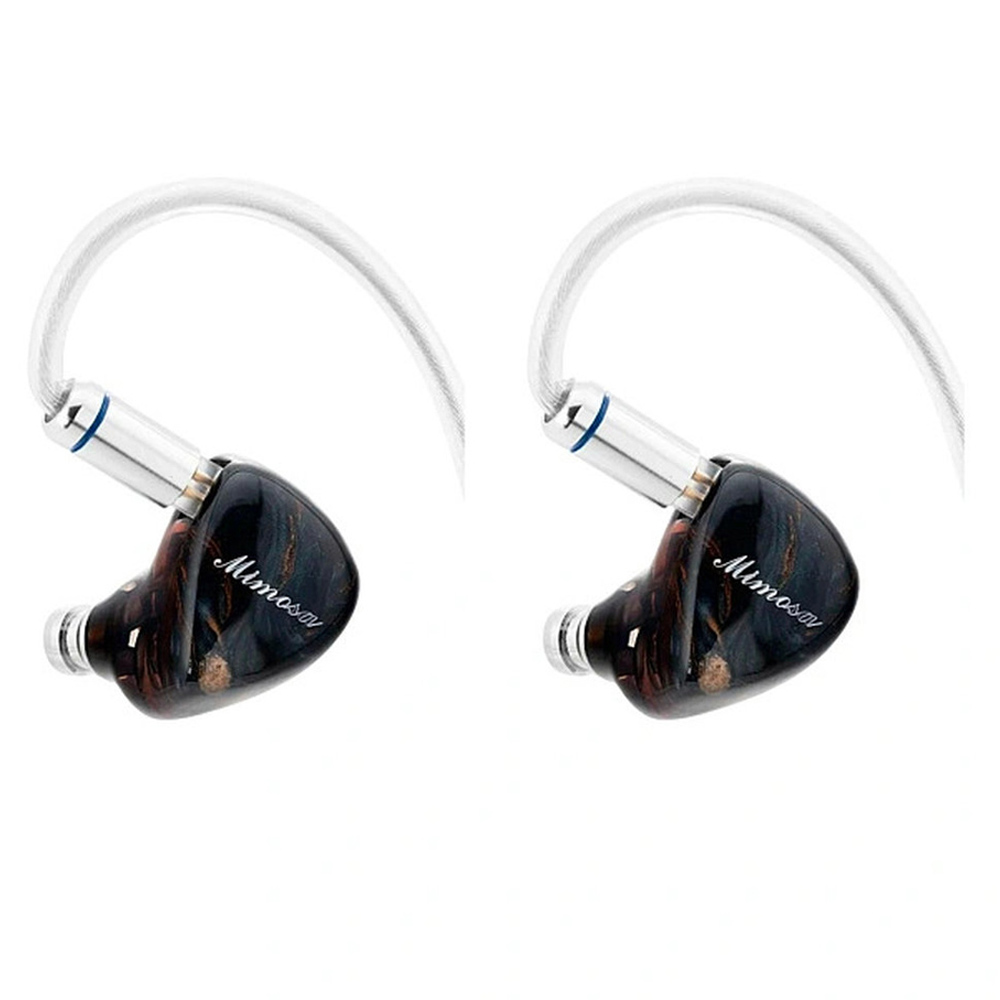 Queen Of Audio Mimosa Woodgrain Brown Hybrid Earphones