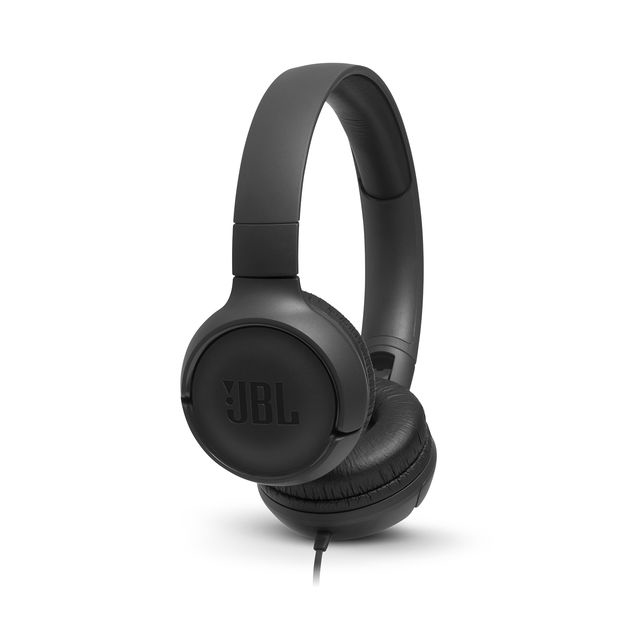 JBL Tune 500 Wired On-Ear Headphones Black