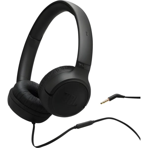 JBL Tune 530 Wired On-Ear Headphones in Black
