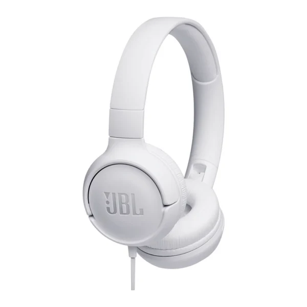 JBL Tune 500 White Wired On-Ear Headphones