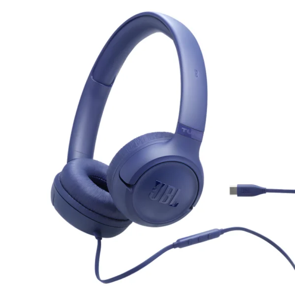 JBL Tune 530C USB-C Wired On-Ear Headphones Blue