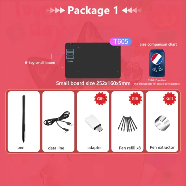 Ultra Thin Drawing Tablet with 8192 Levels Stylus