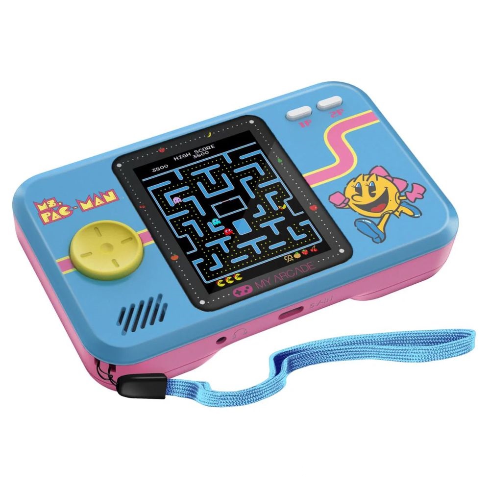 My Arcade Ms. Pac-Man Pocket Player Gaming System Pink Blue