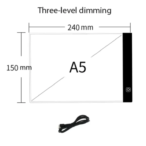 A4 Adjustable LED Light Pad for Tracing and Drawing