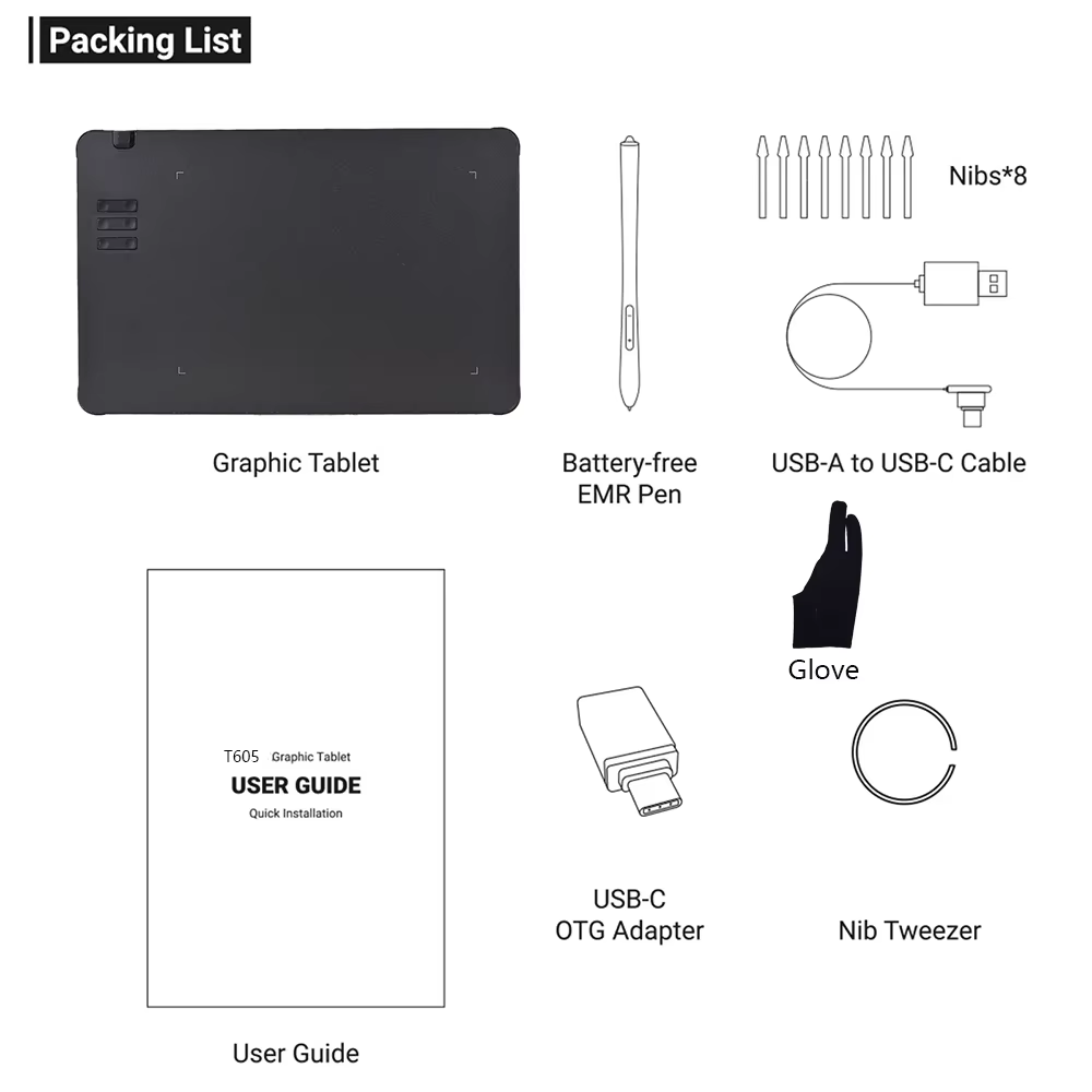 TABLIKE Ultra-thin Graphics Tablet with Battery-free Stylus product image