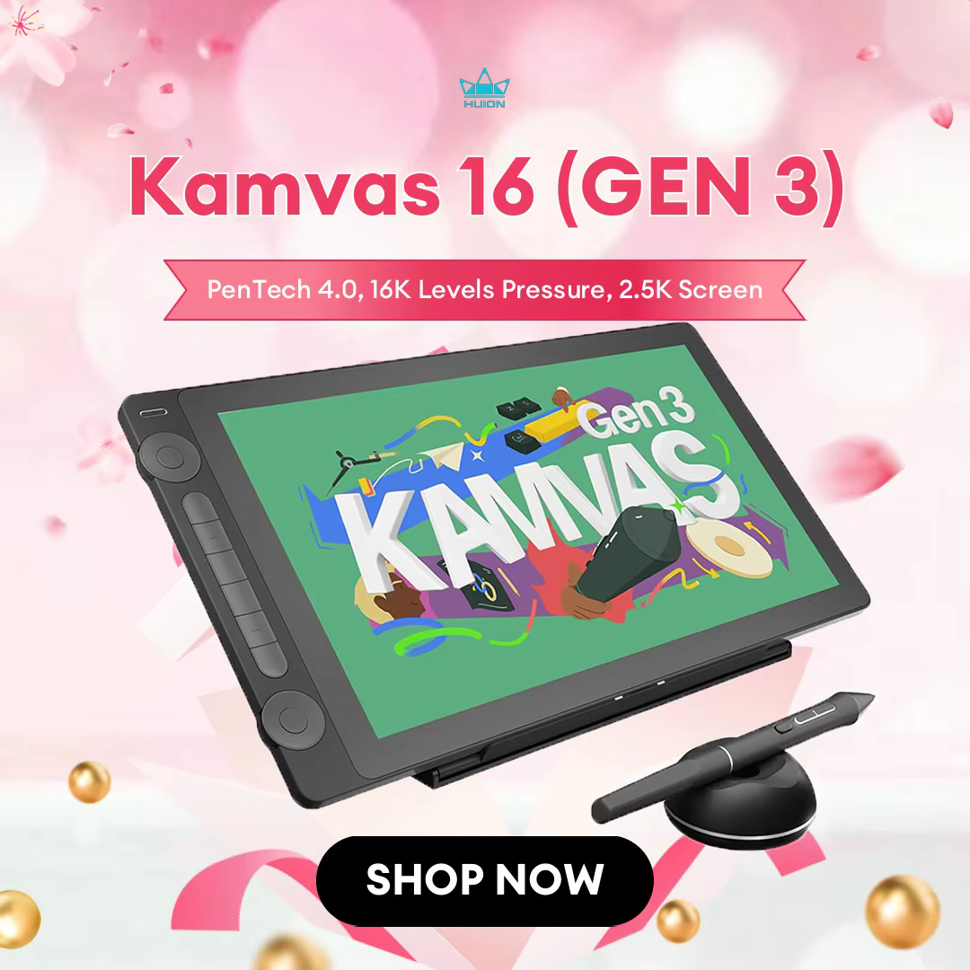 Huion Kamvas 16 Gen 3 15.8″ 2.5K QHD Pen Monitor product image