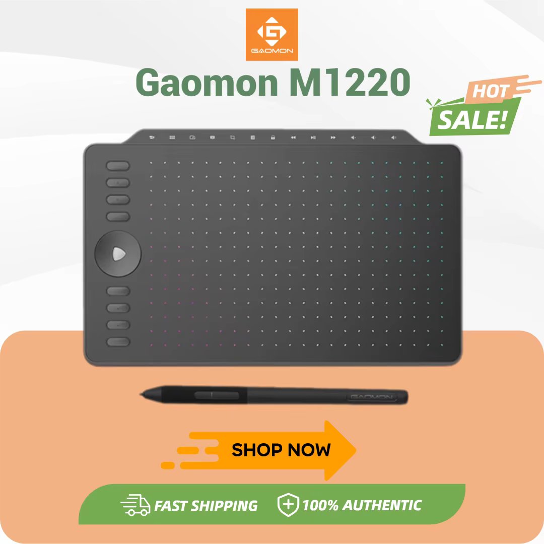GAOMON M1220 12″ Drawing Tablet with Multimedia Keys product image