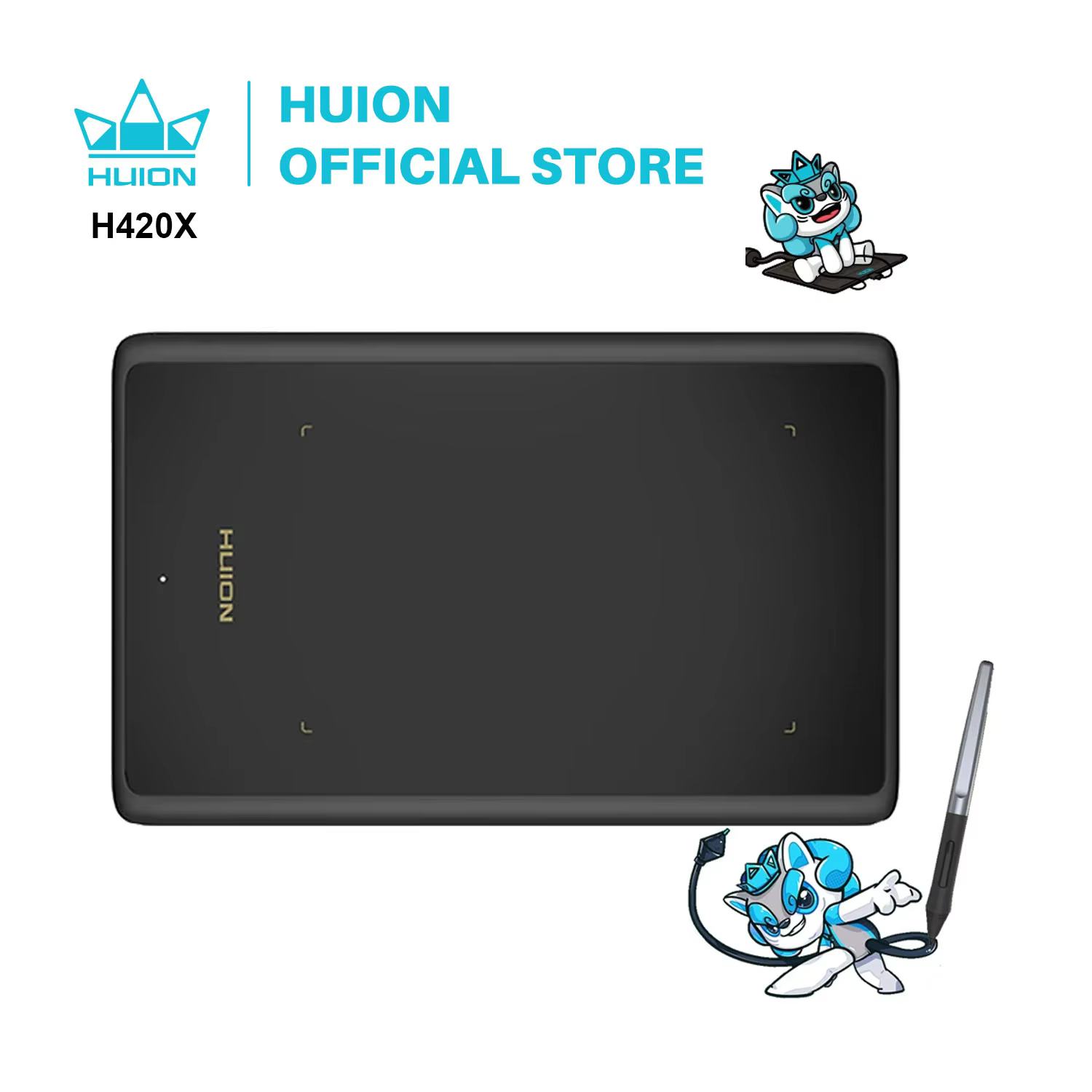 HUION H420X Graphics Tablet with Battery-Free PW100 Pen product image