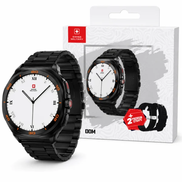 Swiss Military DOM 7 AMOLED Smartwatch with Dual Premium Straps