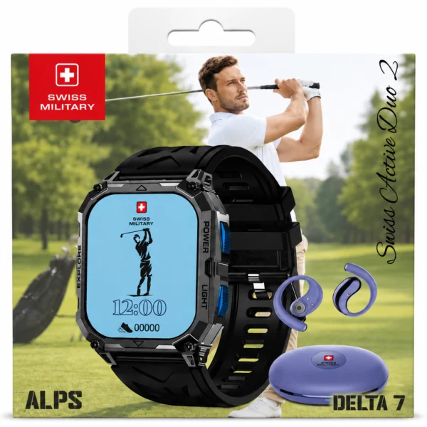 Swiss Military ALPS Delta 7 Smartwatch Combo with Earbuds