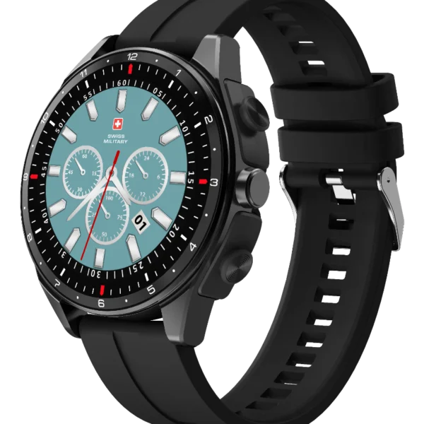 Dom Music Smartwatch with Black Silicon Strap