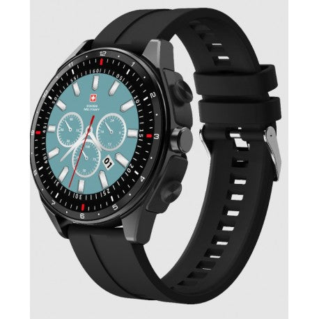 Dom Music Smartwatch with Metal Strap Black