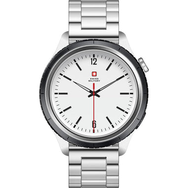DOM 8 Black Smartwatch with Stainless Steel Strap