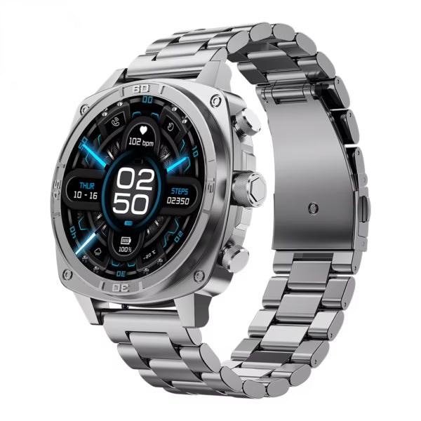 MYX Pro Strive Silver Smartwatch with Fitness Tracking