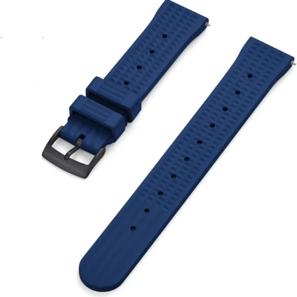 Premium Blue Fluoro Rubber Watch Band