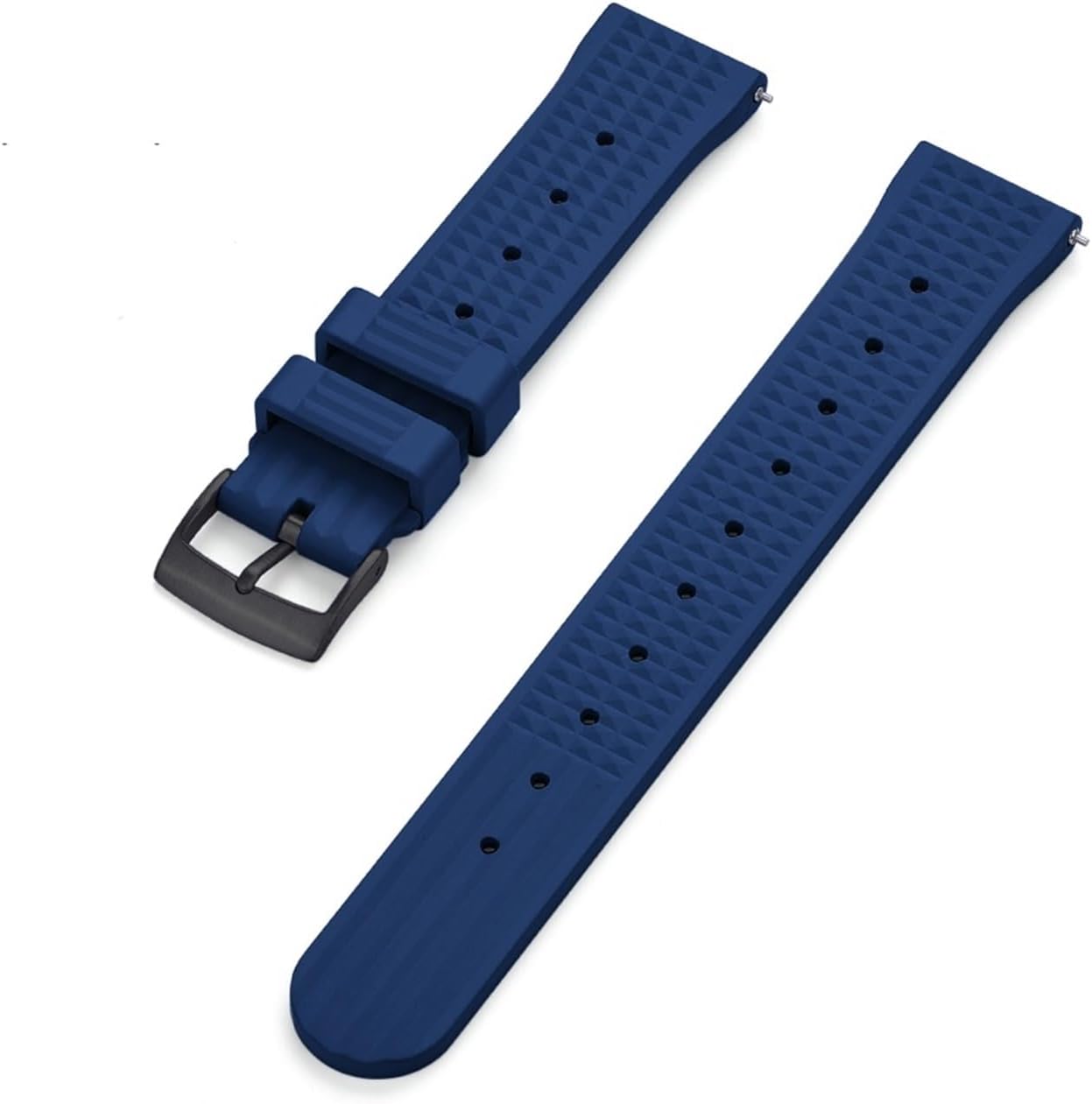 Premium Blue Fluoro Rubber Watch Band