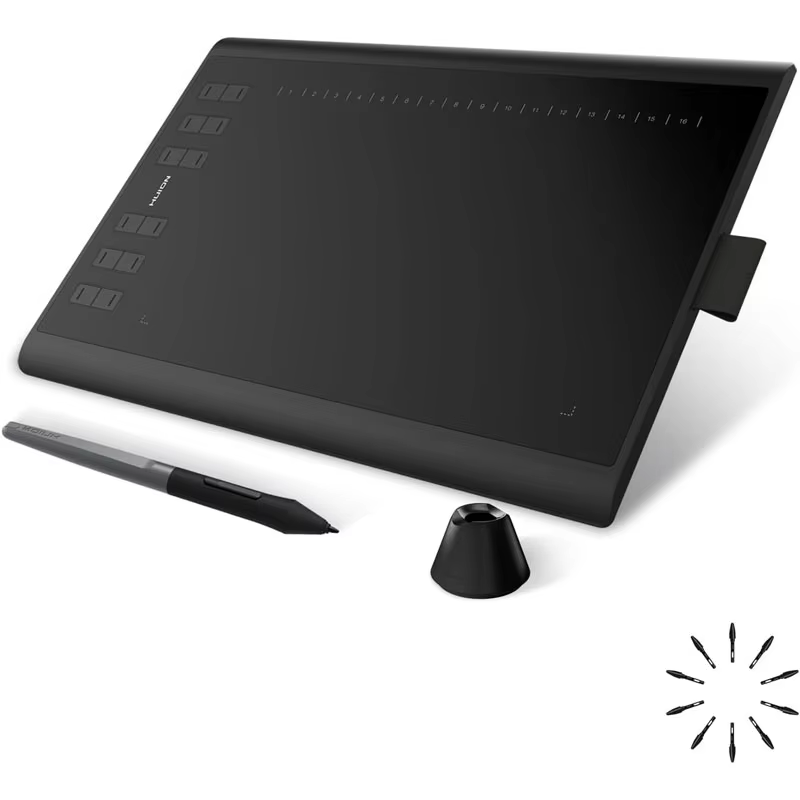 HUION Inspiroy H1060P 10.5-inch Drawing Tablet with Stylus