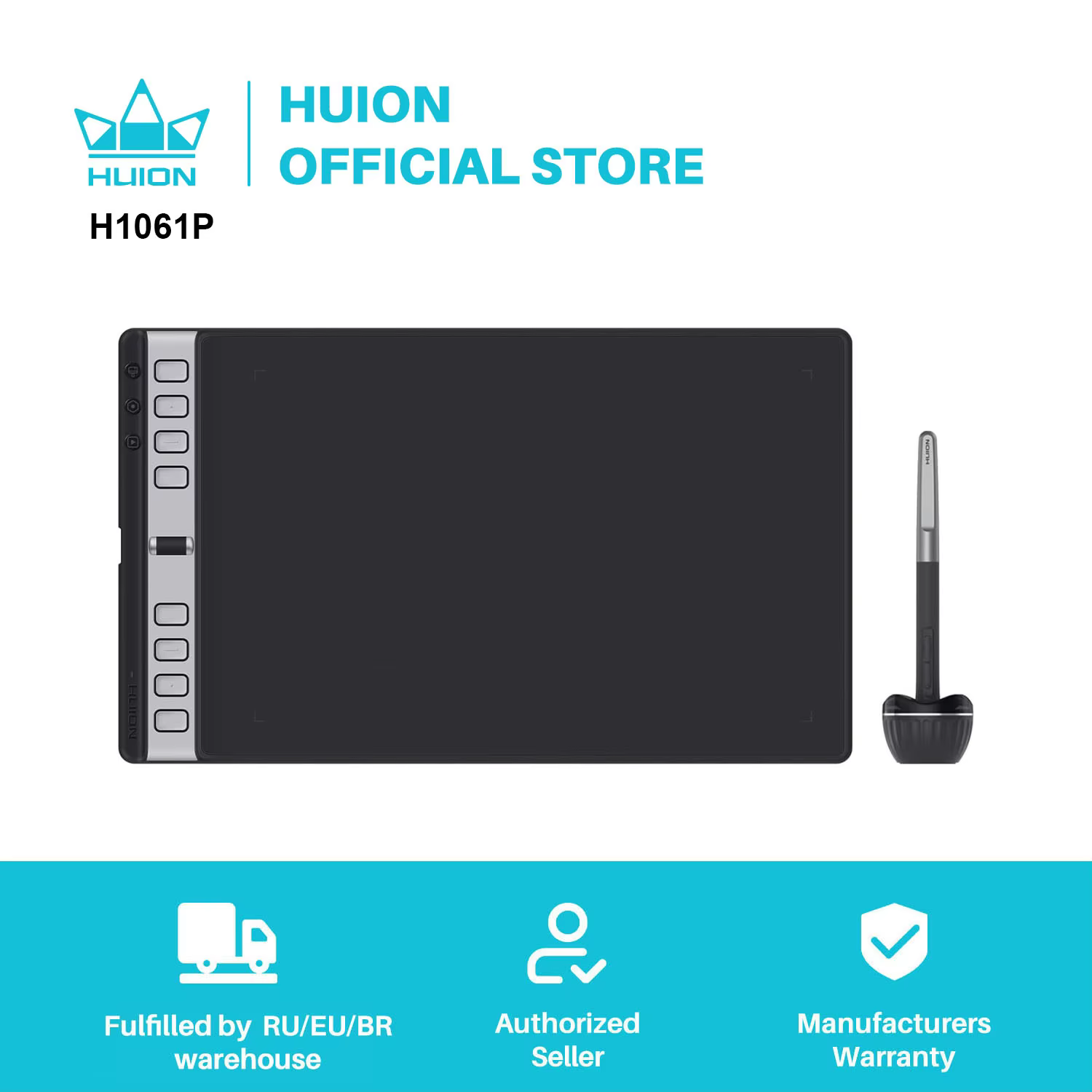 HUION Inspiroy 2L Drawing Tablet with Scroll Wheel & Shortcut Keys