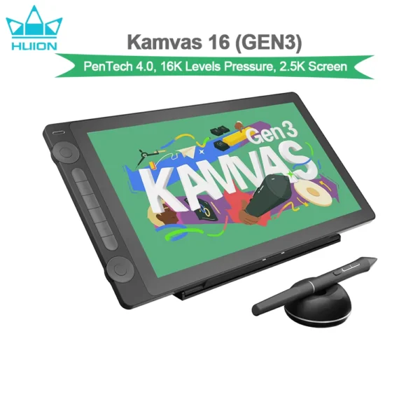Huion Kamvas 16 Gen3 15.8" 2.5K QHD Drawing Tablet