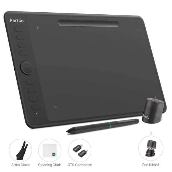 Parblo Intangbo M 10x6.25 Inch Digital Drawing Tablet
