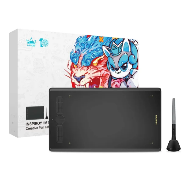 HUION H610X Graphics Tablet 10x6.25 Inch with Tilt Support