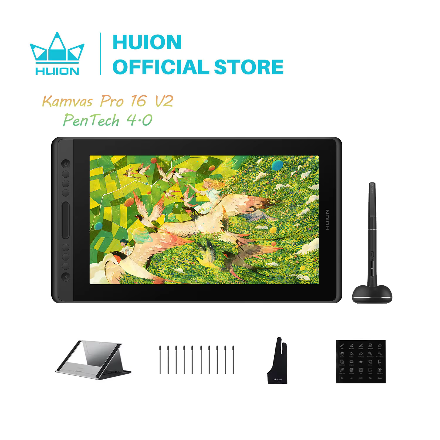 HUION Kamvas Pro 16 V2 15.6" Full-Laminated Drawing Tablet