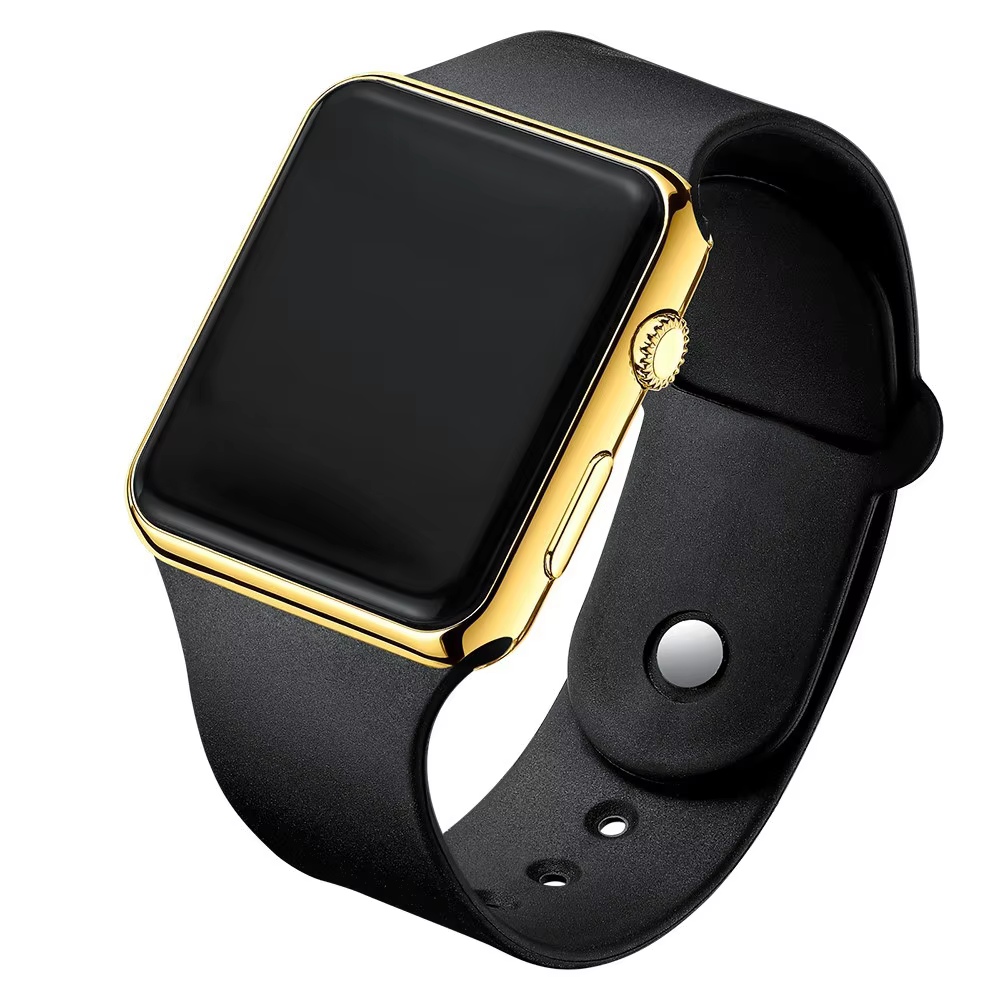 Sporty LED Digital Watch with Black Silicone Band product image