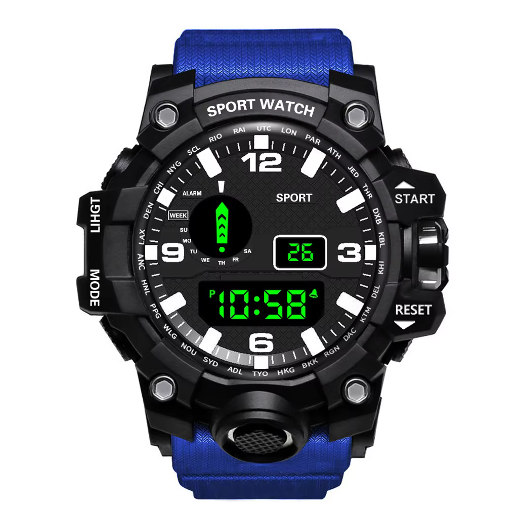Men’s Sports Digital Watch Large Dial Waterproof LED product image