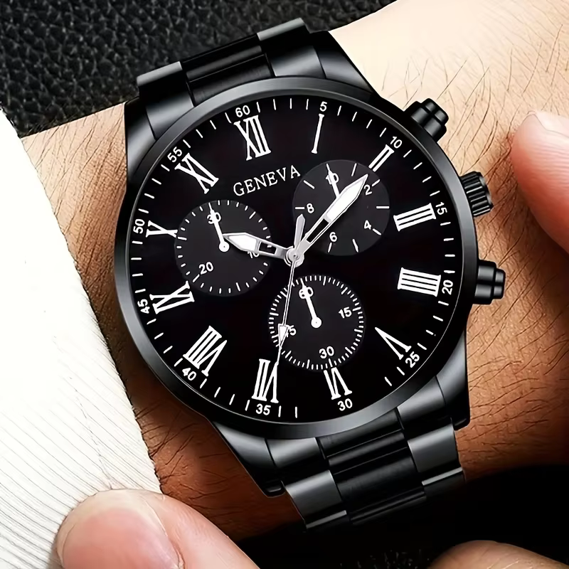 RUNERR Men’s Quartz Watch with Alloy Strap and Round Case product image