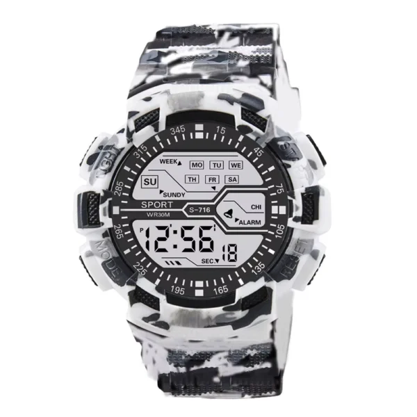 YIKAZE Men's Outdoor Sports LED Digital Watch Waterproof