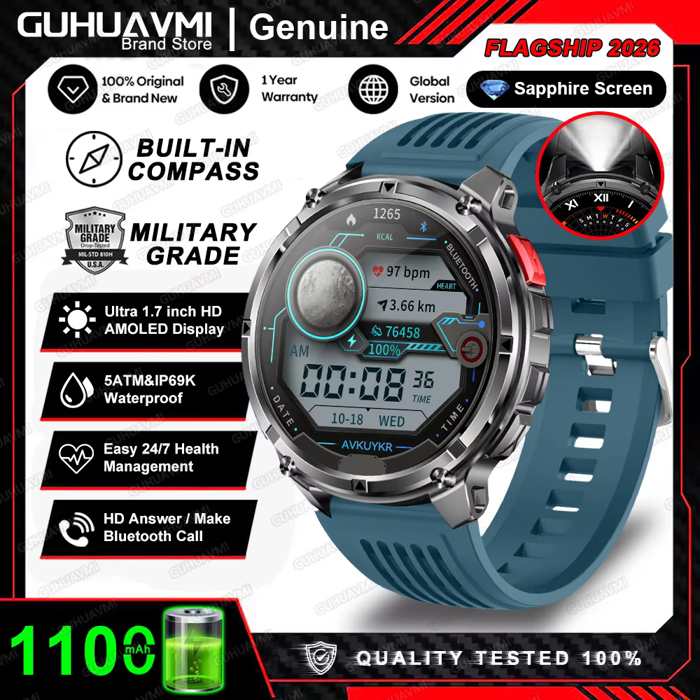 2026 T-Rex3 Pro Military Smartwatch with GPS 1100mAh product image