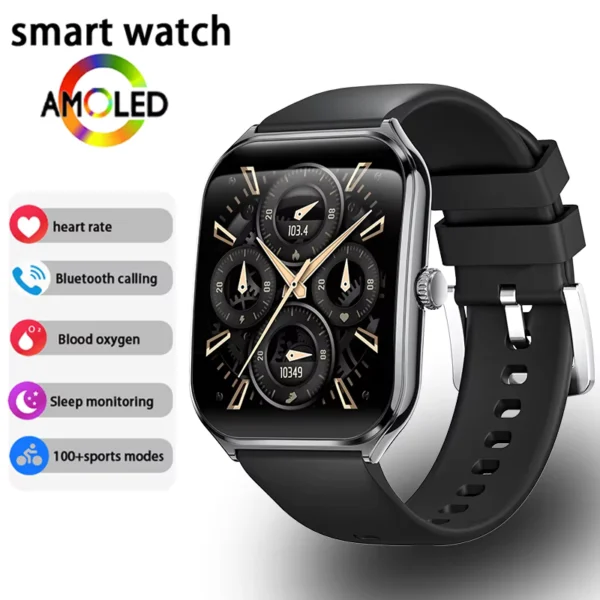 Ultra Thin 1.96" AMOLED Smartwatch with Heart Monitor