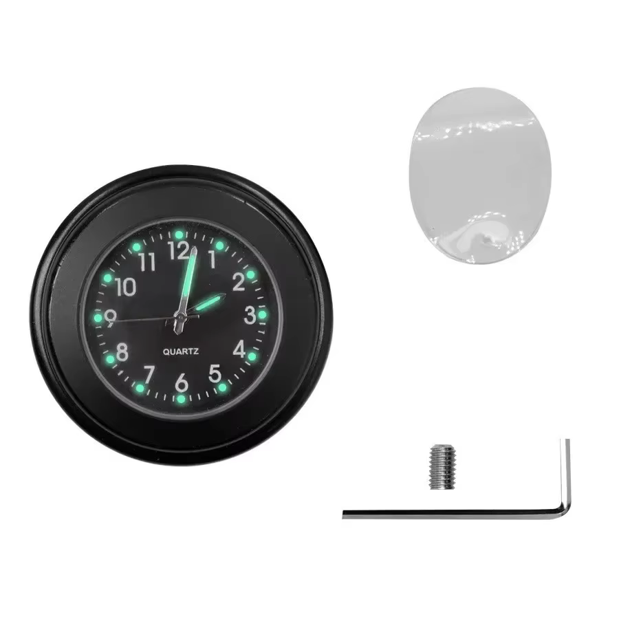 Aluminum Luminous Quartz Clock for 22-25mm Handlebars