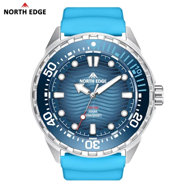 NORTH EDGE TRITON Solar Powered Dive Watch 300M Waterproof