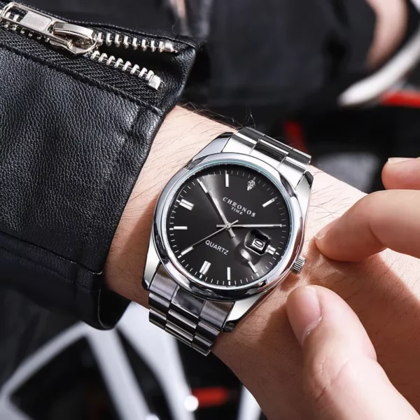 CHRONOS Luxury Men's Stainless Steel Quartz Watch