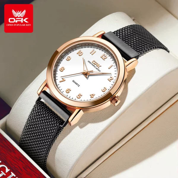 OPK 8115 Women’s Stainless Steel Quartz Watch Waterproof