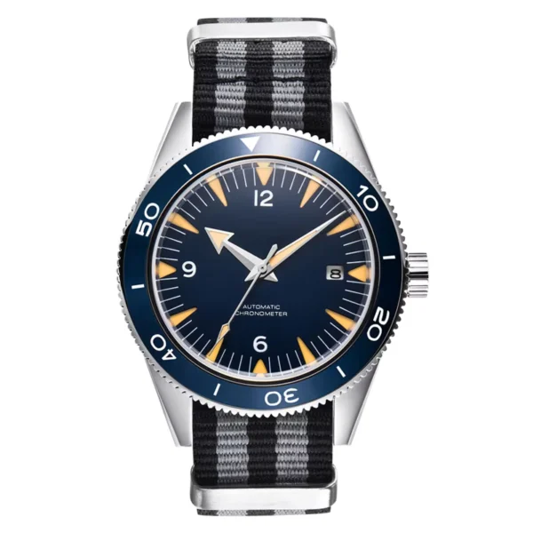 41MM Sapphire Glass Waterproof Japan Automatic Watch Nylon Strap