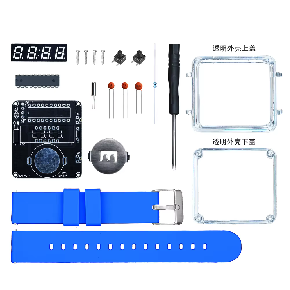 DIY LED Electronic Watch Kit with Silicone Strap