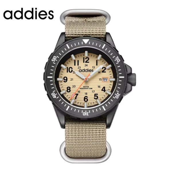 Addies MY-059 Men's Sports Quartz Watch Nylon Strap
