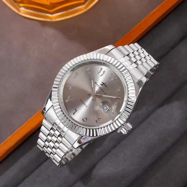 RICECGO Men's Business Stainless Steel Quartz Watch