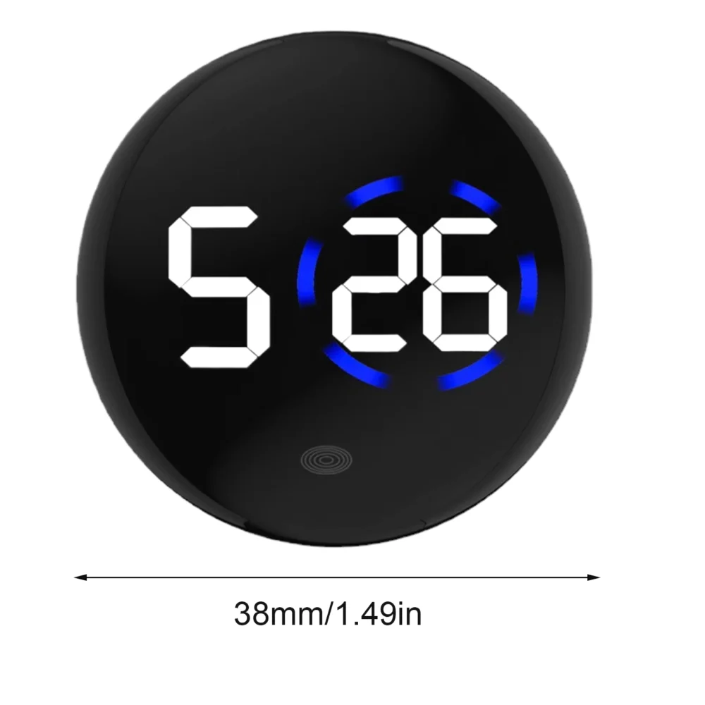 Mini Round LED Digital Clock for Car Dashboard