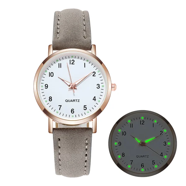 Diamond-Studded Luminous Quartz Watch for Women