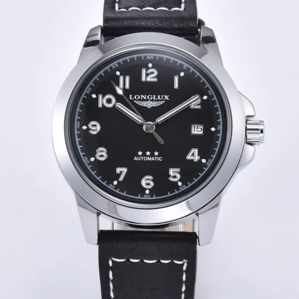 LONGLUX Men Mechanical Automatic Vintage Pilot Watch
