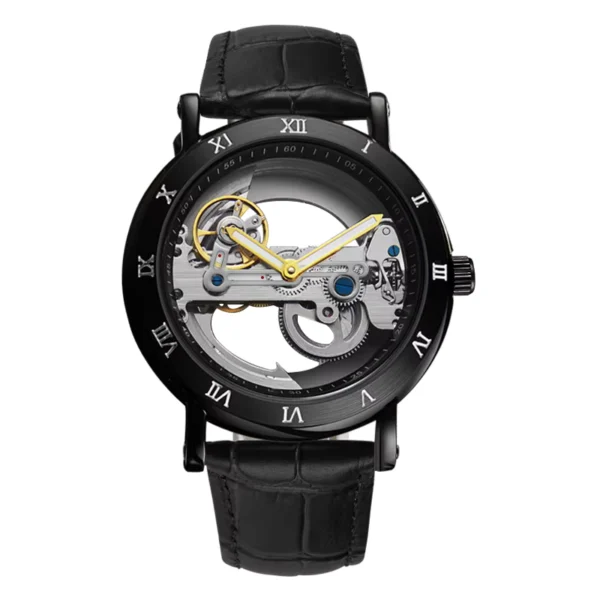 YASHIDUN Men's Automatic Mechanical Skeleton Watch