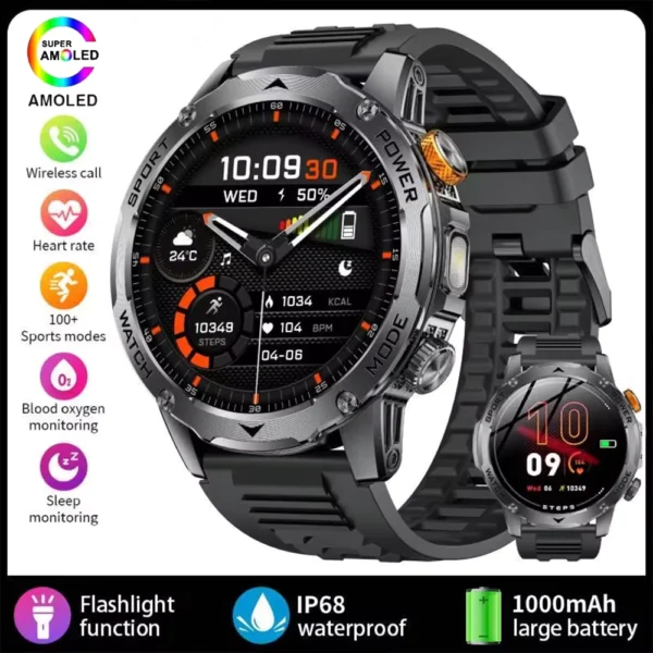 Flttoln 2025 Smartwatch 1.7'' AMOLED Bluetooth Call IP68