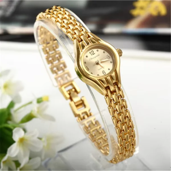 Elegant Golden Small Dial Bracelet Watch for Women